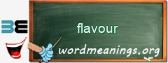 WordMeaning blackboard for flavour